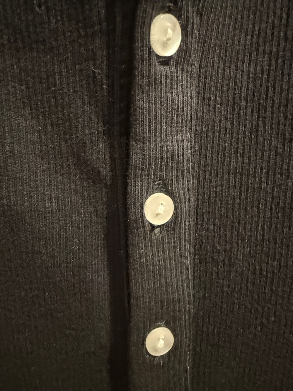 Abercrombie & Fitch Black Ribbed Button-Front Tank - Picture 4 of 5